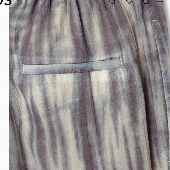 COS X TABATA SHIBORI ELASTICATED STRAIGHT-LEG TROUSERS size 8 - Picture 4 of 6